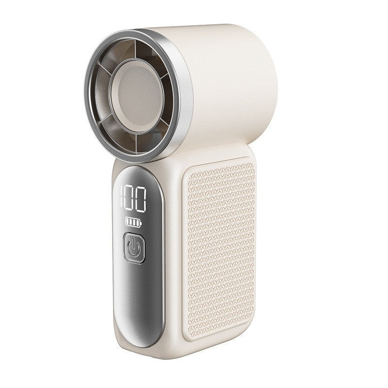 ❄️Mini Handheld Fan with LED Display👍5-Speed Turbo Pocket size Fan✨USB Rechargeable, High-Speed Cooling for Travel & Makeup