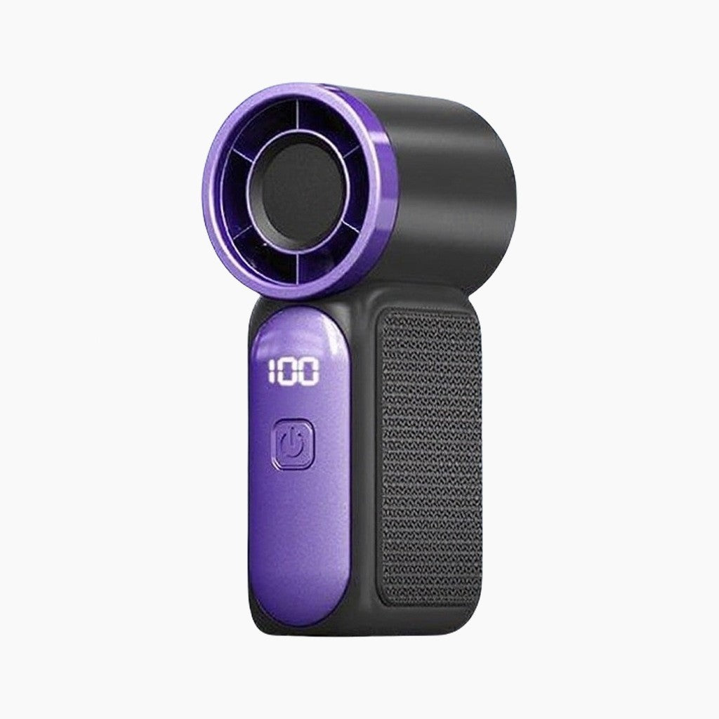 ❄️Mini Handheld Fan with LED Display👍5-Speed Turbo Pocket size Fan✨USB Rechargeable, High-Speed Cooling for Travel & Makeup